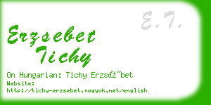 erzsebet tichy business card